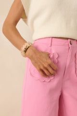 Hold On Gently Light Pink & Gold Sculptural Bead Stretch Bracelet