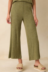 Z Supply Olive Green Coastline Mini Rib Pants