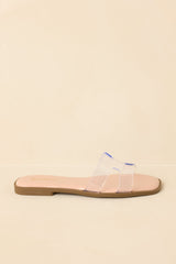 Clear the Way Nude Clear Strap Slide Sandals