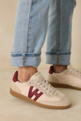 Vintage Havana Dreamer 1 Burgundy Sherpa Sneakers