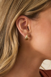 It Comes Down To This Gold Textured Stud Earrings