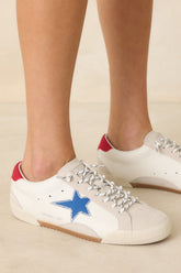 Vintage Havana Legend White Multi Faux Leather & Suede Star Sneaker