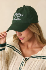 The Tennis Club 1998 Hunter Green Embroidered Cotton Baseball Cap