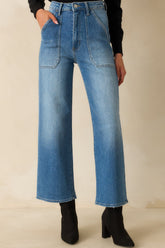 Something Amazing Medium Wash Wide Leg Jeans
