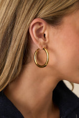Take It Or Leave It Gold Hoop Earrings