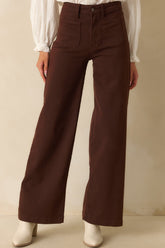 Meant For More Brown Straight Leg High Waisted Jeans