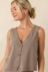 Z Supply Noelle Perfectly Taupe Cotton Jersey Tank