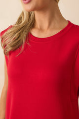 Between Now And Then Red Cotton Sleeveless Maxi Dress