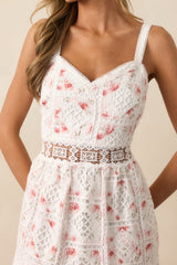 Classical Ballet White Embroidered Maxi Dress