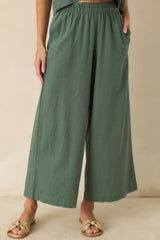 Z Supply Scout Everglade Green Linen Pants