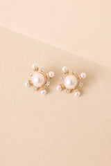 Starlet Shine Gold & Pearl Statement Earrings