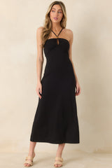 Z Supply Black Astoria Halter Maxi Dress