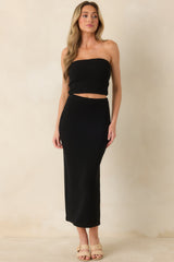 Z Supply Ainslie Black Knit Midi Skirt