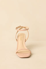 Walk This Way Nude Ankle Strap Heels