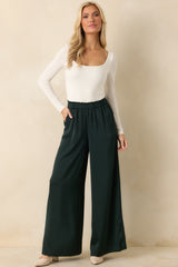 Z Supply Isolde Garland Green Satin Pants