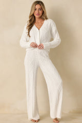 Z Supply Gemma Ivory Cable Knit Pants