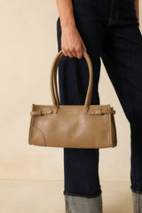 Loving What You See Light Mocha Faux Leather Handbag