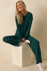 Z Supply Mistletoe Green Elfie Silky Ribbed Long Sleeve Top