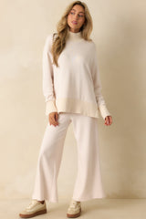 Z Supply Ivory Sable Mock Neck Sweater