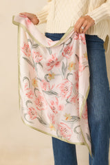 Stay With Me Green Multi Floral Print Scarf