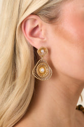So Stunning Gold & Pearl Statement Earrings