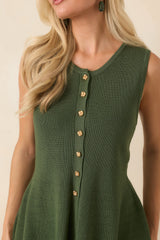 Everything in Place Olive Green Knit Peplum Top