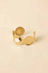 Couldn't Possibly Gold Hammered Circle Cuff