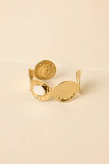 Couldn't Possibly Gold Hammered Circle Cuff