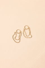 On My Way To You Gold Layered Chain Huggie Earrings