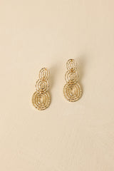 Stay Golden Gold Circle Drop Earrings