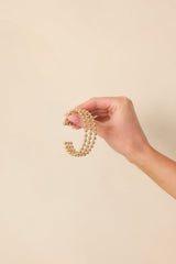 Can Never Go Wrong Gold Layered Cuff Bracelet