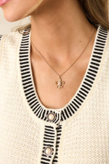 The Coast Of France Gold Fleur-De-Lis Necklace