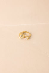 You Get The Idea Gold Pavè Rhinestone Panther Ring