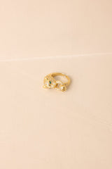 You Get The Idea Gold Pavè Rhinestone Panther Ring