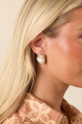 Chance Encounters Gold & Pearl Stud Earrings