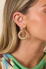 Too Much Time Gold Earrings