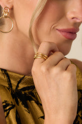 Wrapped in Light Gold Sculpted Wrap Band Ring