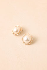 You Had Me at Halo Gold & Pearl Earrings