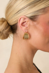 Well Said Gold Tapered Wide Hoop Earrings