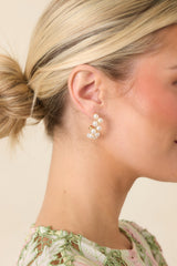 Wrapped in Luxury Gold & Pearl Woven Hoop Earrings
