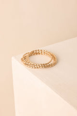 Waiting For A Sign Gold Beaded Bracelet Set