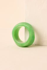 Couldn't Miss It Green Marble Twisted Bangle Bracelet