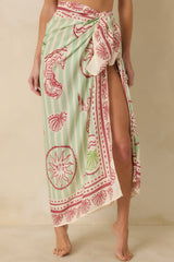 MINKPINK Soleil Green Stripe Mermaid Sarong