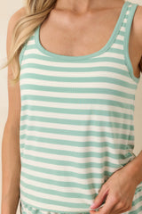 Z Supply Light Green Kiera Stripe Tank