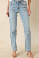 Dusk Enchantment Light Wash Straight Leg Jeans