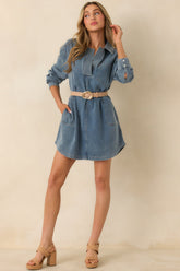 Everyday Route Medium Indigo Denim Mini Dress