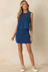 Z Supply Sloane Indigo Cotton Jersey Muscle Tank