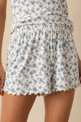 Z Supply Blue Amour Ditsy Floral Shorts