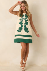 Flourish & Bloom Ivory Floral Embroidered Mini Dress