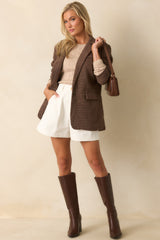 Here We Go Again Ivory Rayon Pleated High Waisted Shorts